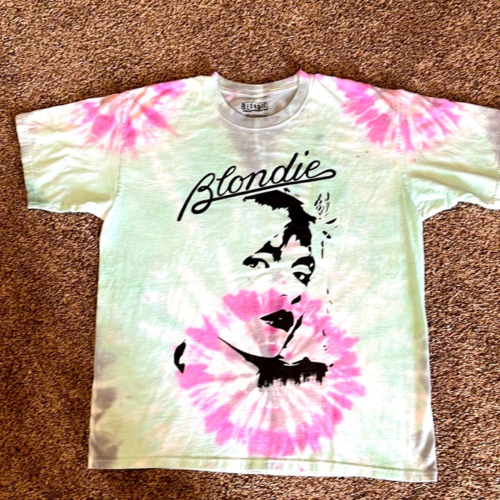 BLONDIE Tie Dye Retro Vintage Style Band Tee